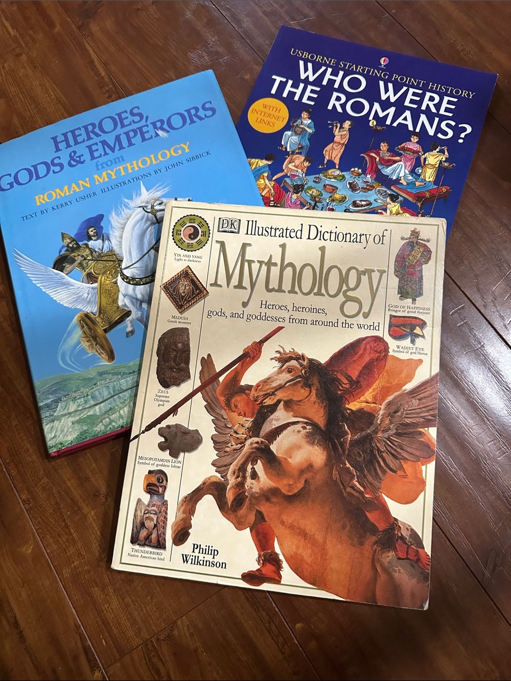 Mythology Ancient Rome 3 Book Lot DK Usborne Roman Gods Homeschool History